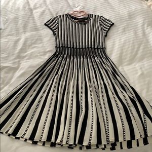 NEW Anthropologie Maeve Black & White Knit Dress